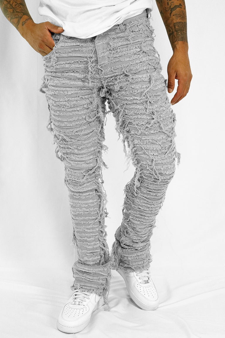 Side Chain Hollow Out Jeans Street Wear Pants JKP4332  Jeans with chains,  Jeans with chains on the side, Smart casual outfit