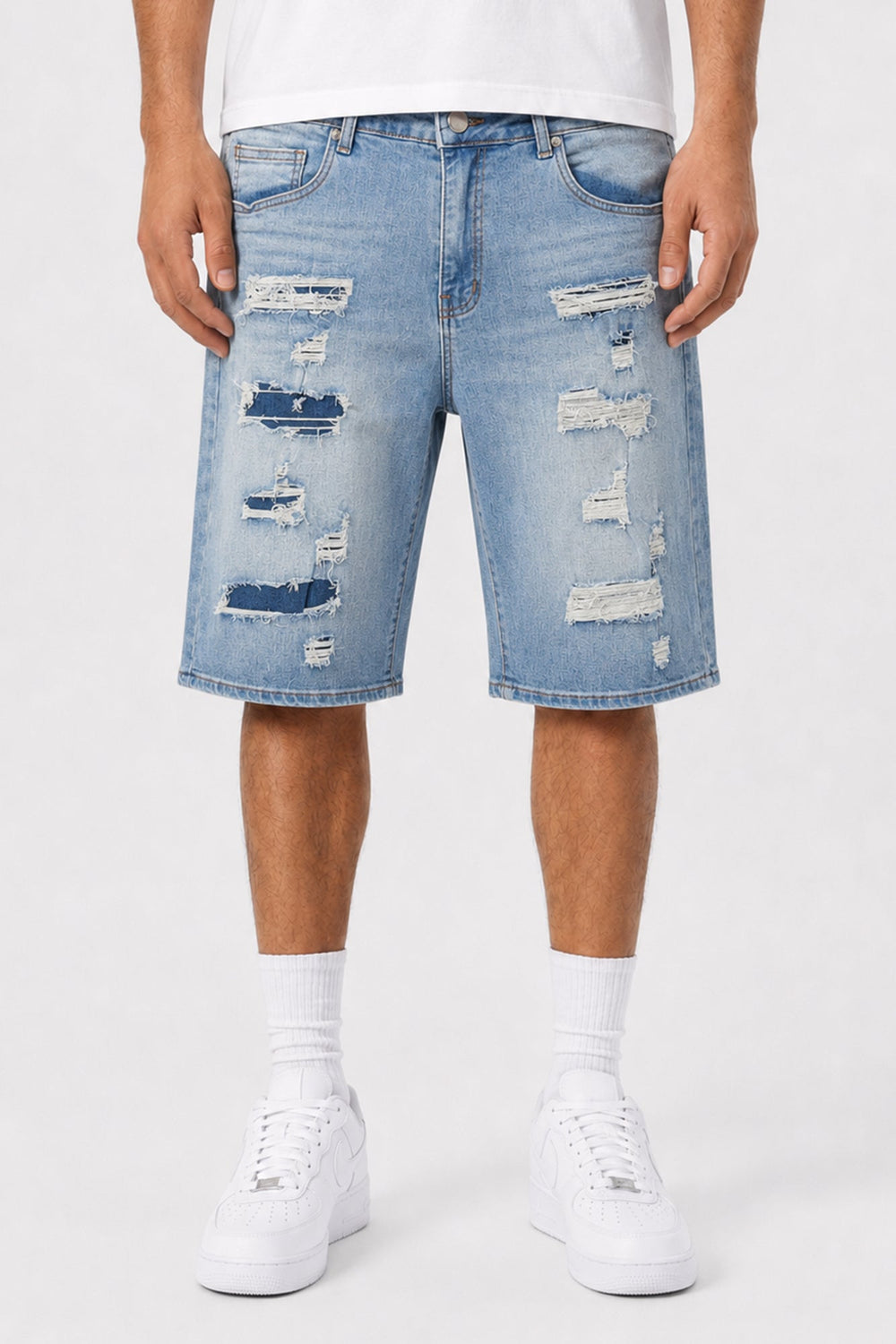 Artisan Tear Shorts (Blue Wash) (M7616D) - Zamage