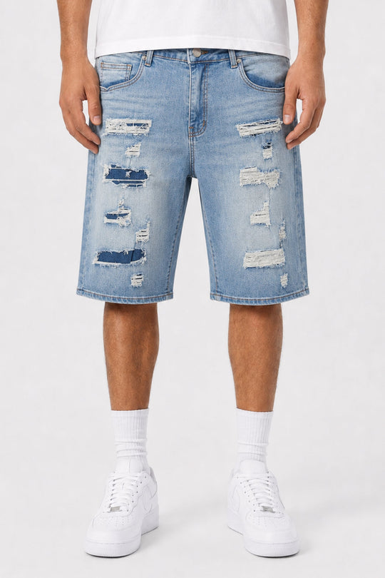 Artisan Tear Shorts (Blue Wash) (M7616D) - Zamage