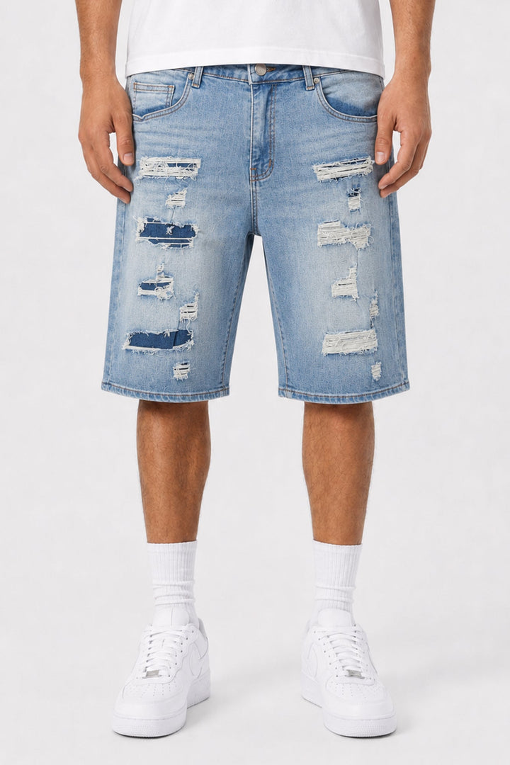 Artisan Tear Shorts (Blue Wash) (M7616D) - Zamage
