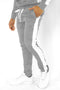 Asphalt One Stripe Track Pants (Grey - White) - Zamage