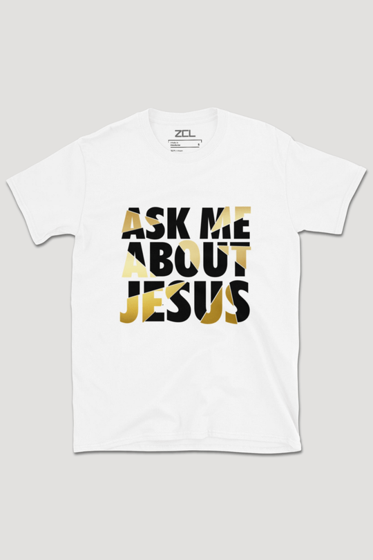 Ask Me About Jesus Tee (Multi Color Logo) - Zamage