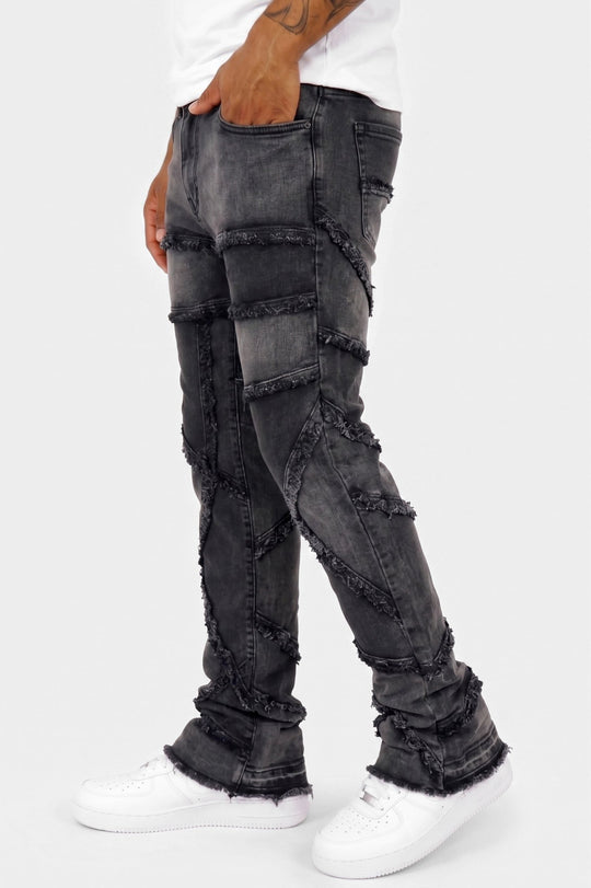 Atlas Stacked Denim (Black) - Zamage