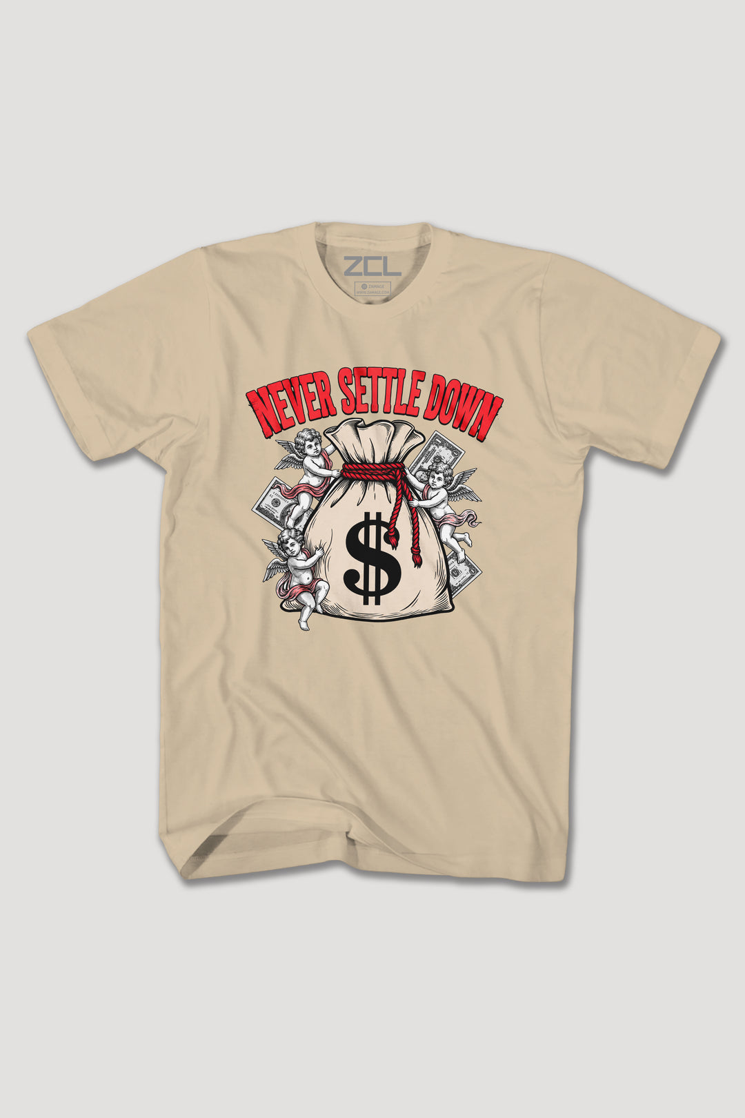 NEVER SETTLE DOWN TEE