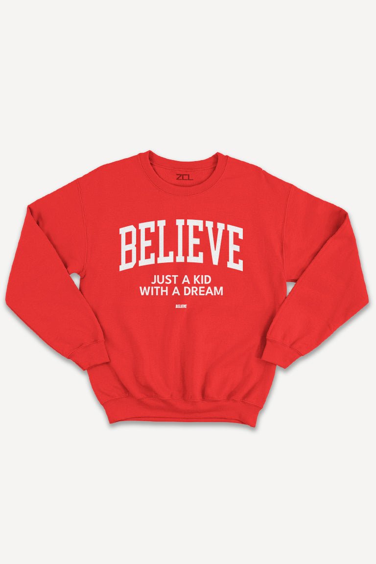 Believe Crewneck Sweatshirt (White Logo) - Zamage