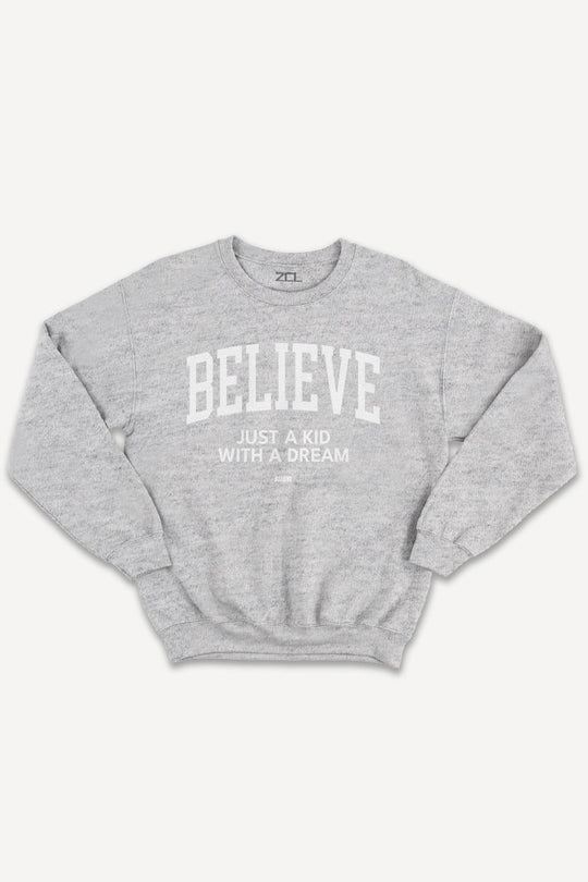 Believe Crewneck Sweatshirt (White Logo) - Zamage