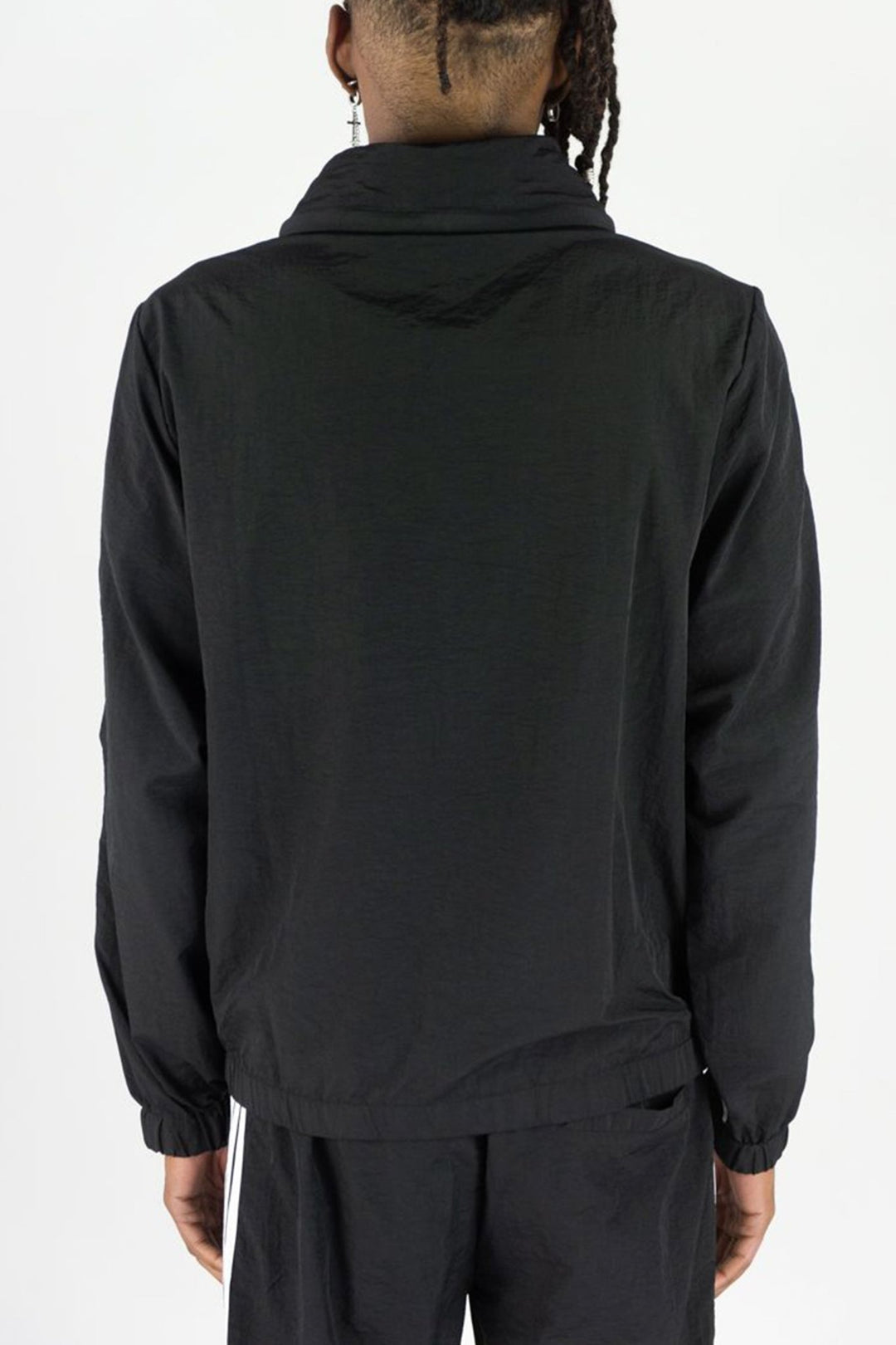 Bent Stripe Nylon Jacket (Black) - Zamage