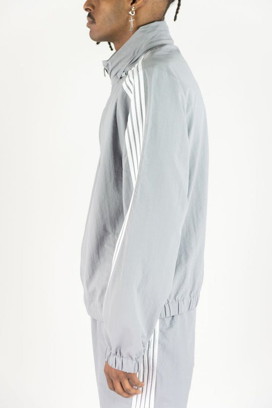 Bent Stripe Nylon Jacket (Grey) - Zamage