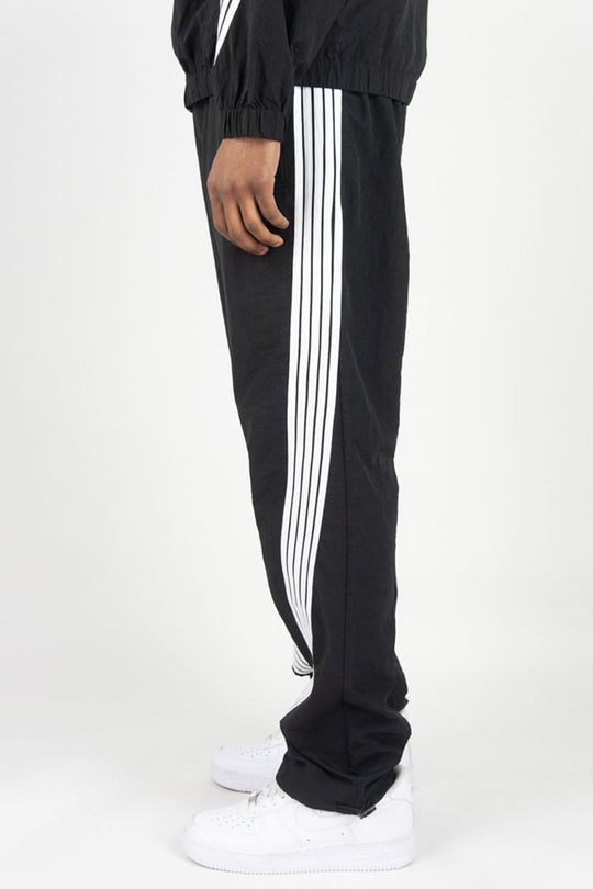 Bent Stripe Nylon Pant (Black) - Zamage