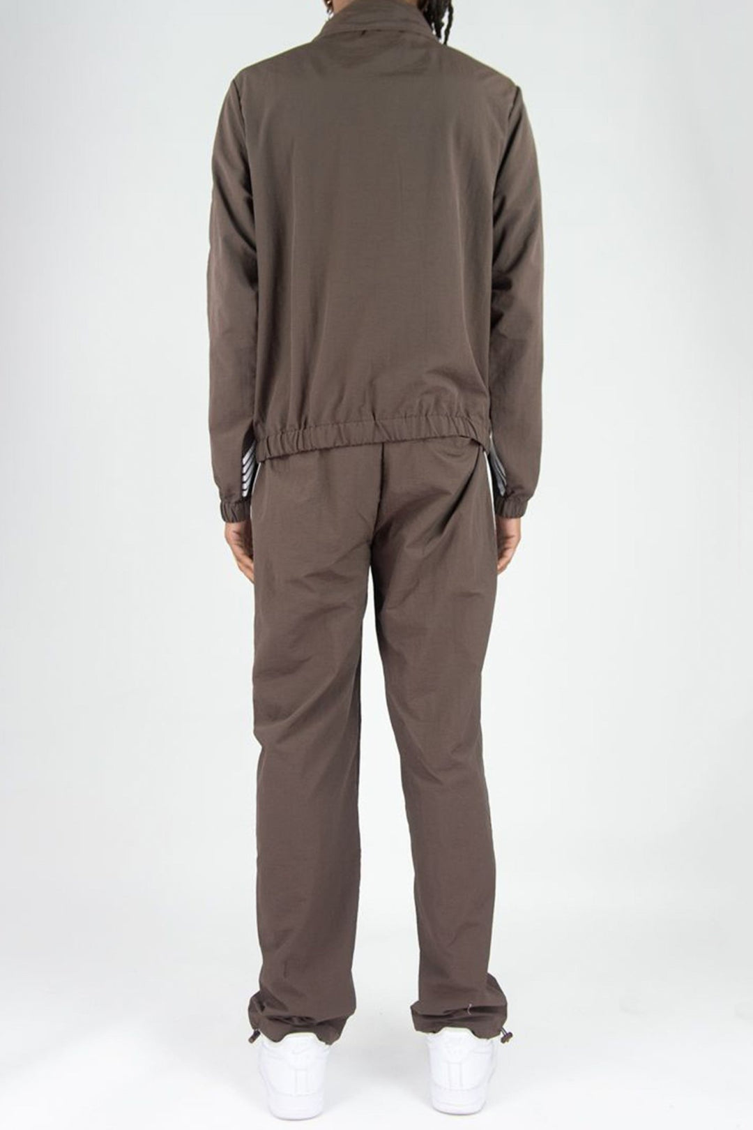 Bent Stripe Nylon Pant (Brown) - Zamage