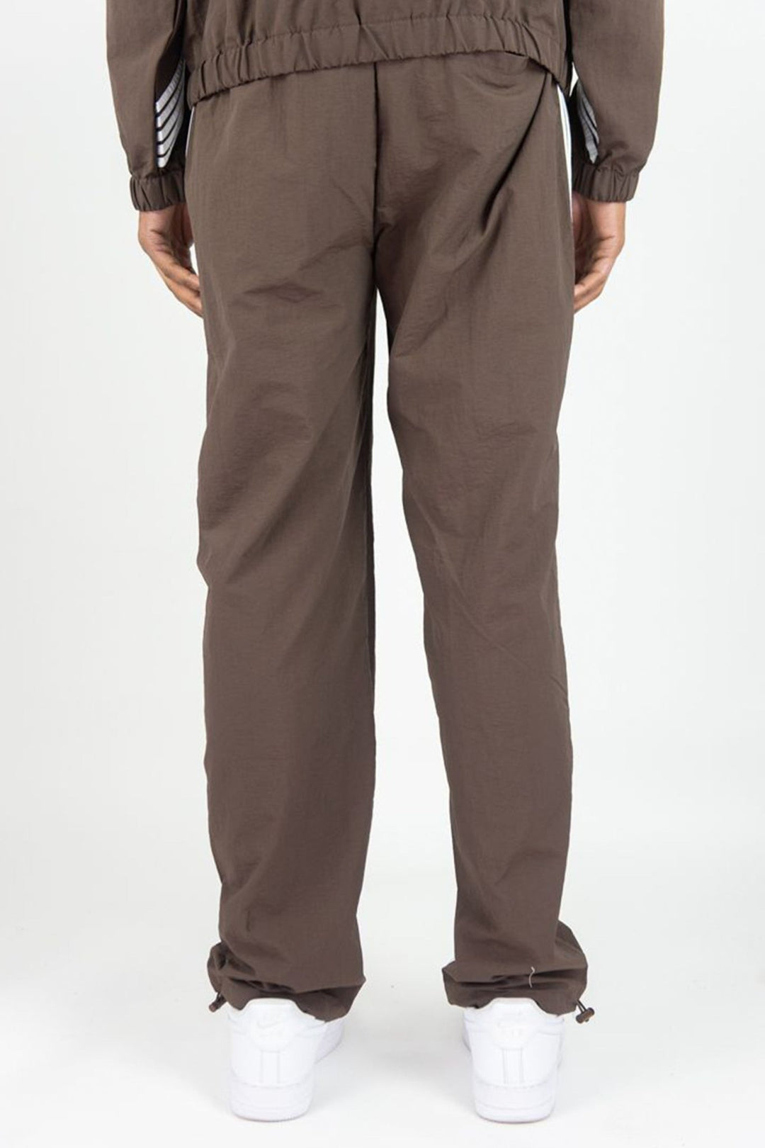 Bent Stripe Nylon Pant (Brown) - Zamage