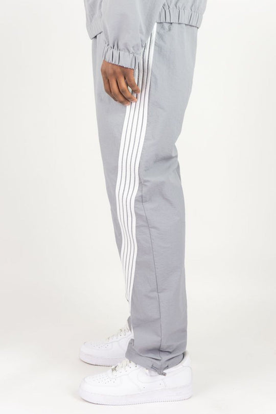 Bent Stripe Nylon Pant (Grey) - Zamage