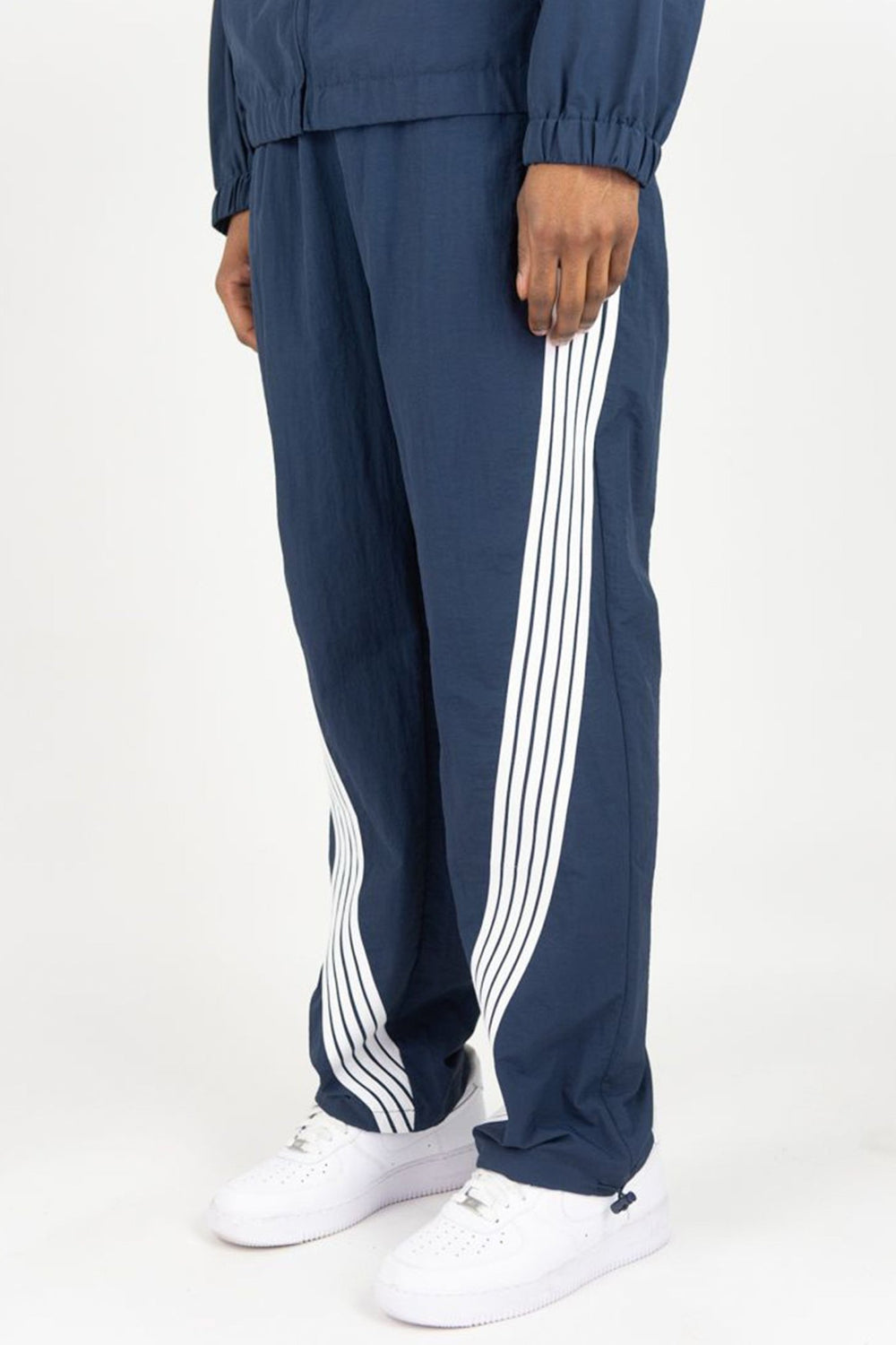 Bent Stripe Nylon Pant (Navy) - Zamage