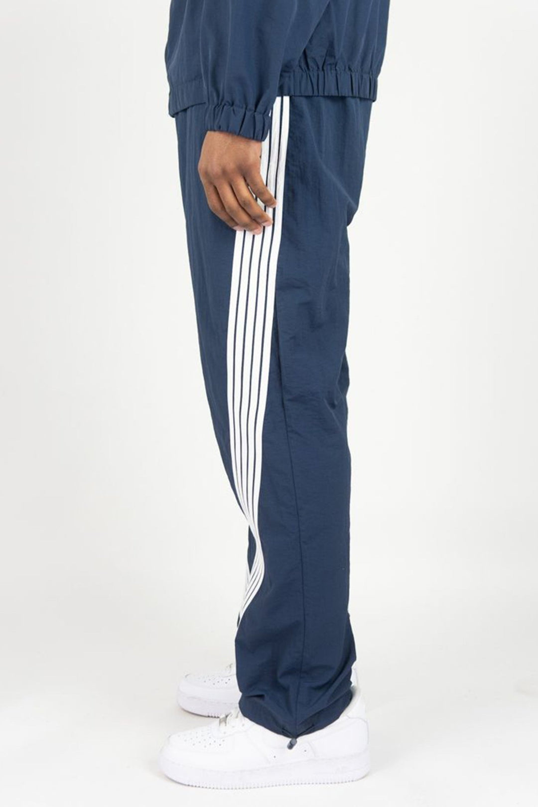Bent Stripe Nylon Pant (Navy) - Zamage