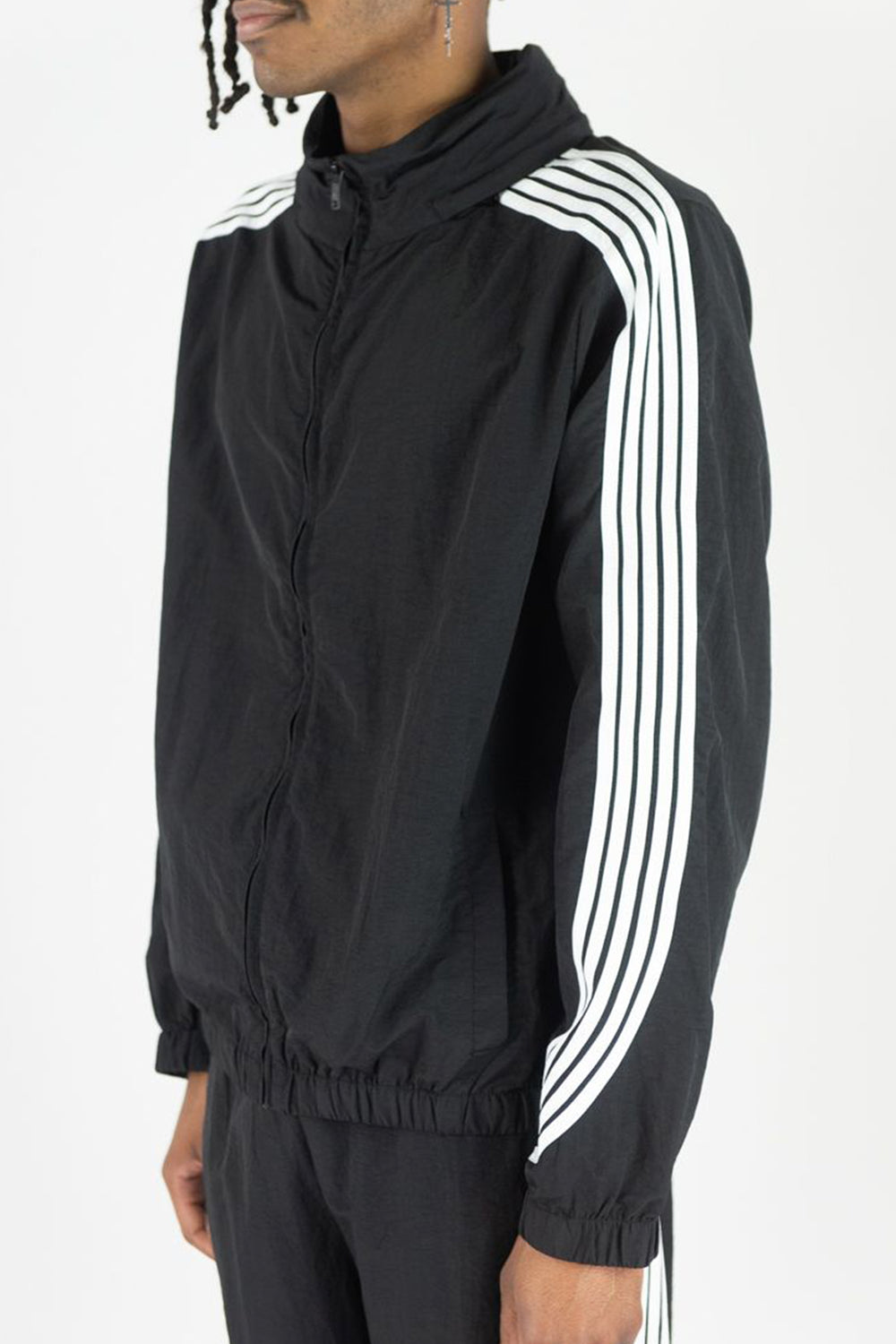 Bent Stripe Nylon Jacket (Black)