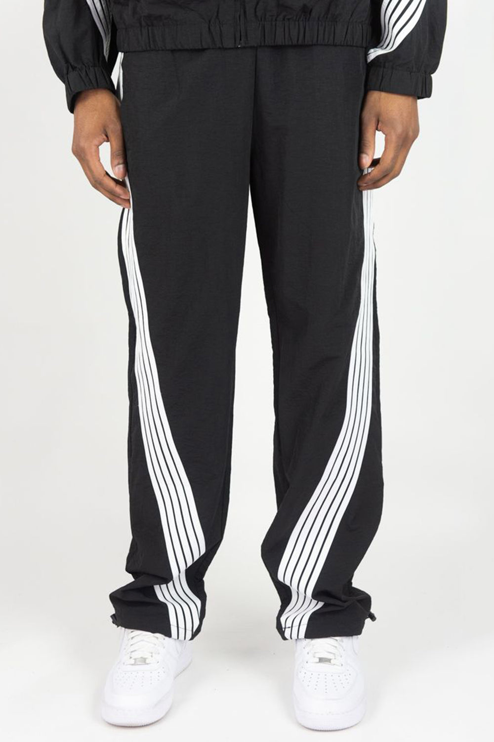 Bent Stripe Nylon Pant (Black)