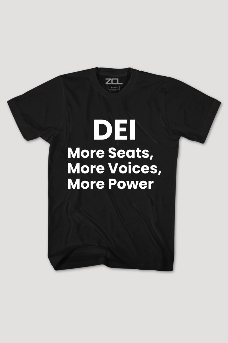 More Seats, More Voices, More Power Tee (White Logo)