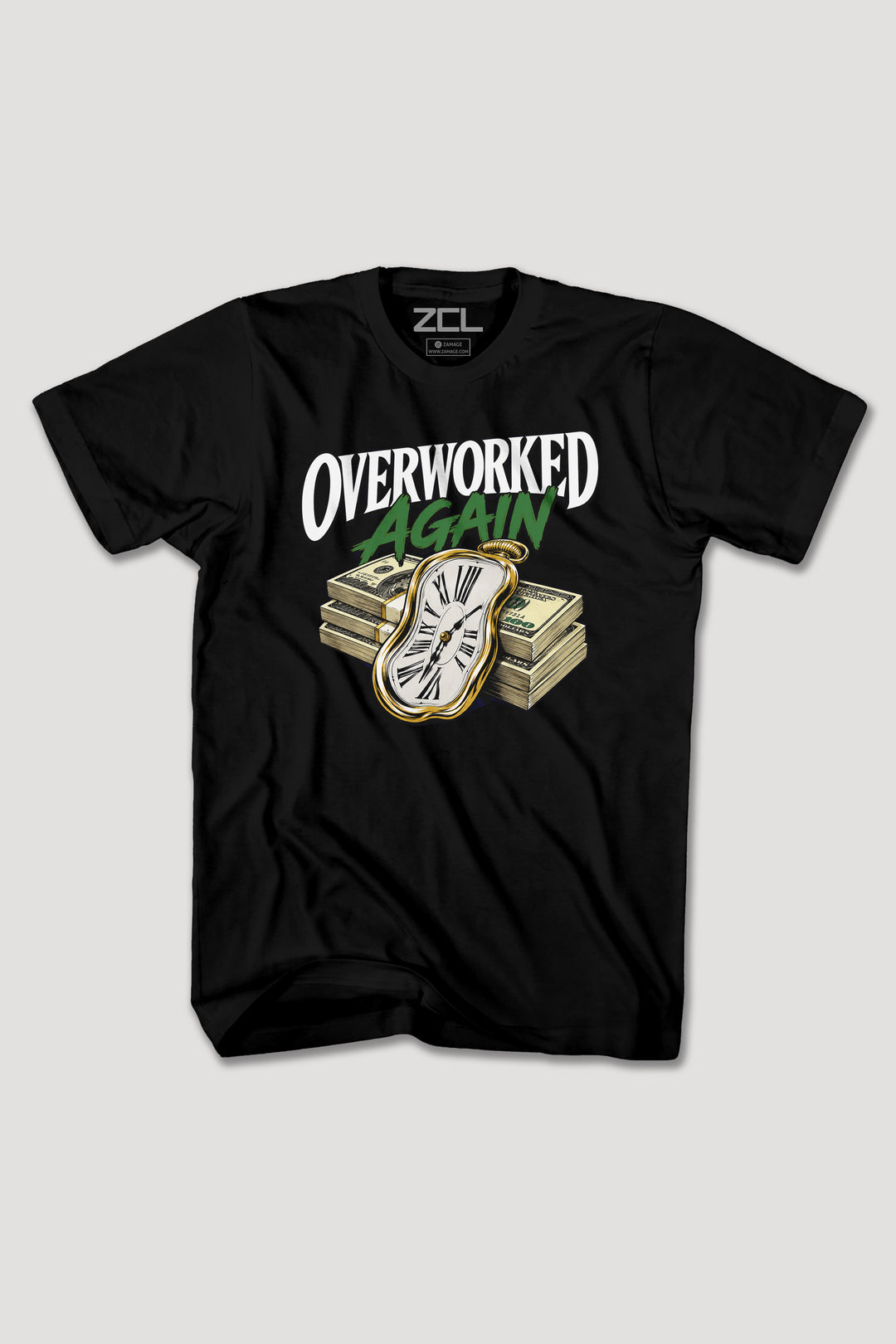 OVERWORKED AGAIN TEE