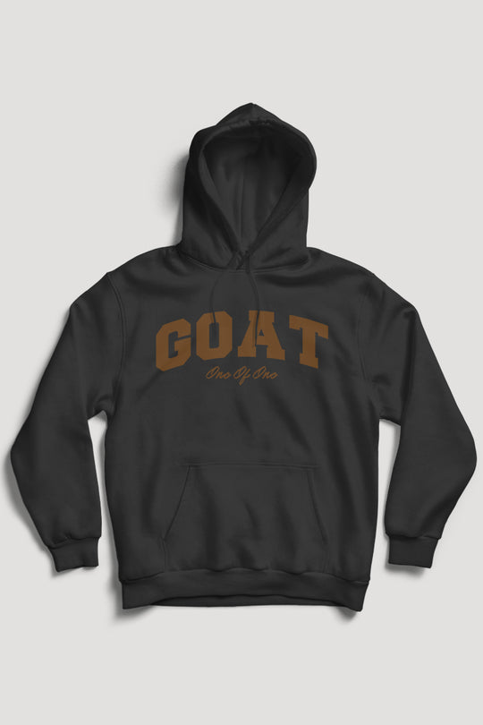 Geitenhoodie (bruin logo)