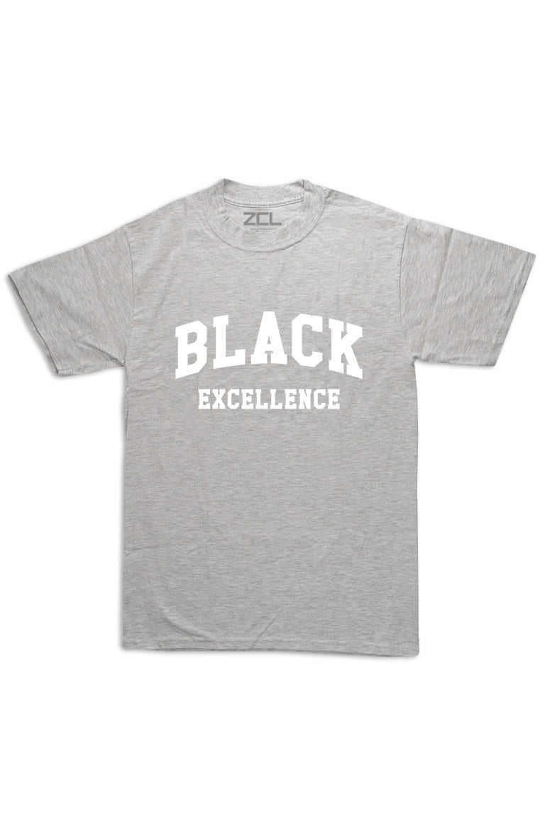 Oversized Black Excellence Tee (White Logo) - Zamage