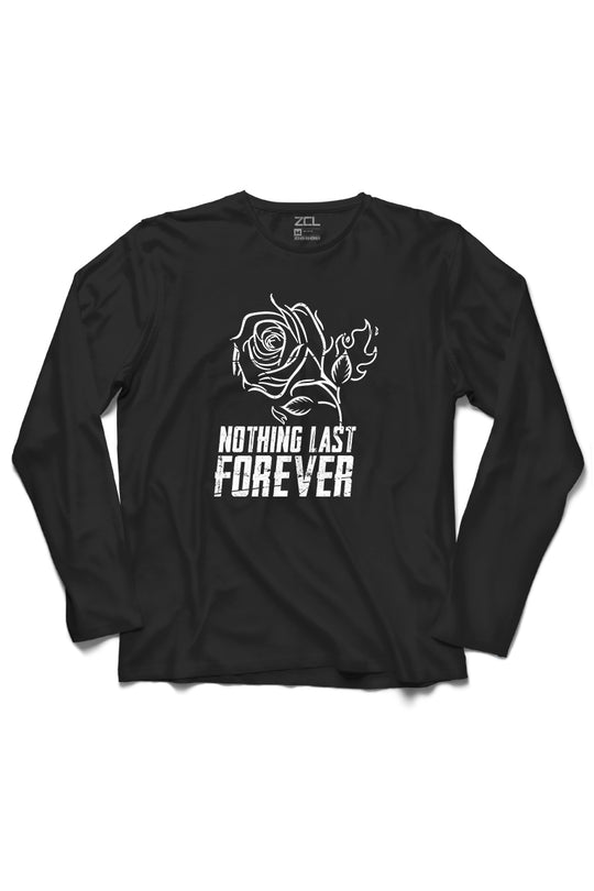Nothing Last Forever Long Sleeve Tee (White Logo) - Zamage