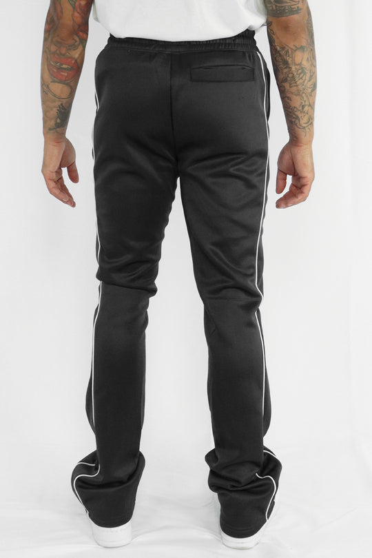 Stacked Track Pant (Black) - Zamage