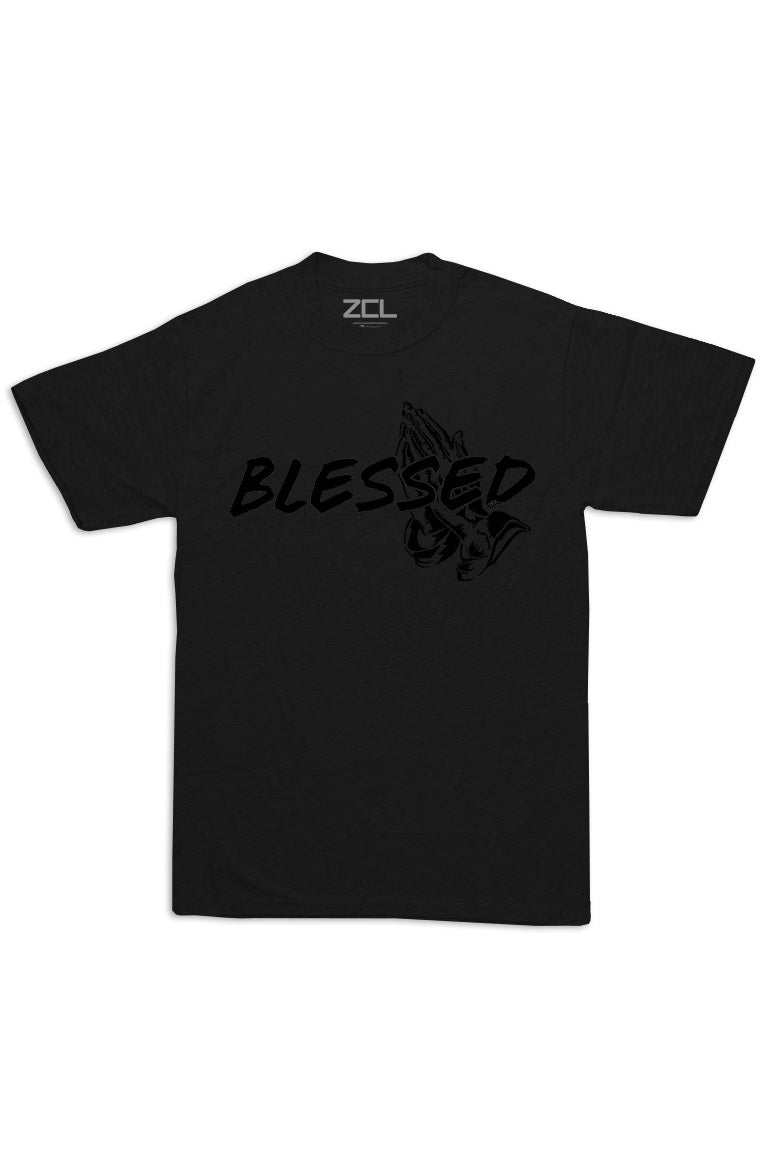 Oversized Blessed Tee (Black Logo) - Zamage