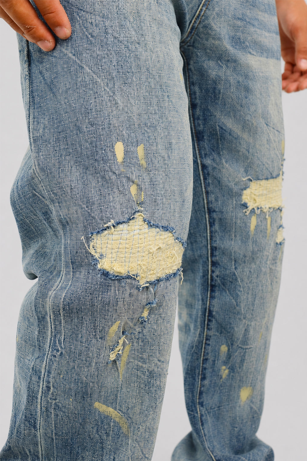 Legacy Paint Drip Relaxed Fit Denim (Vintage Wash) (M8823D)