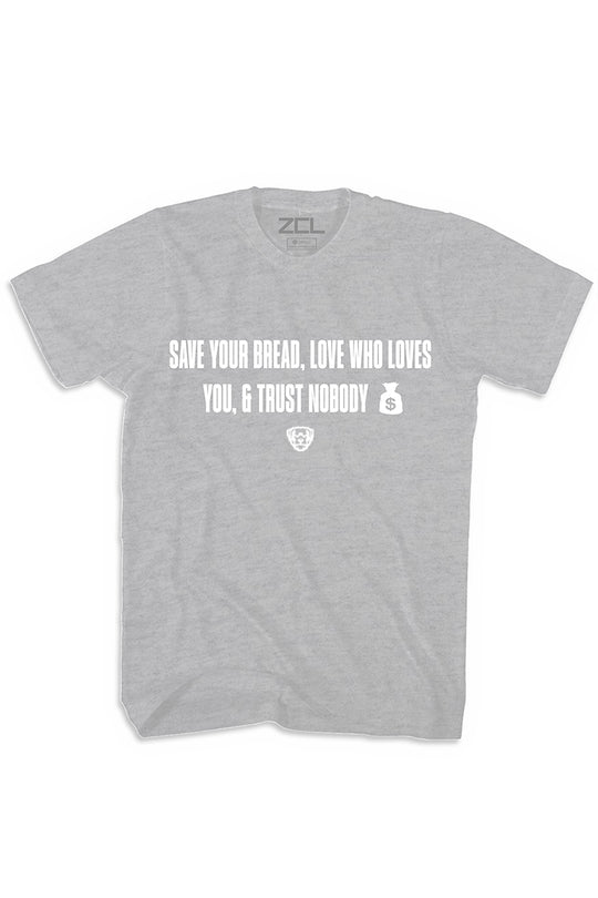 Save Your Bread-shirt (wit logo)