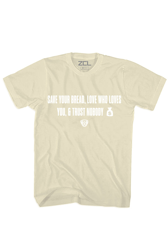 Save Your Bread-shirt (wit logo)