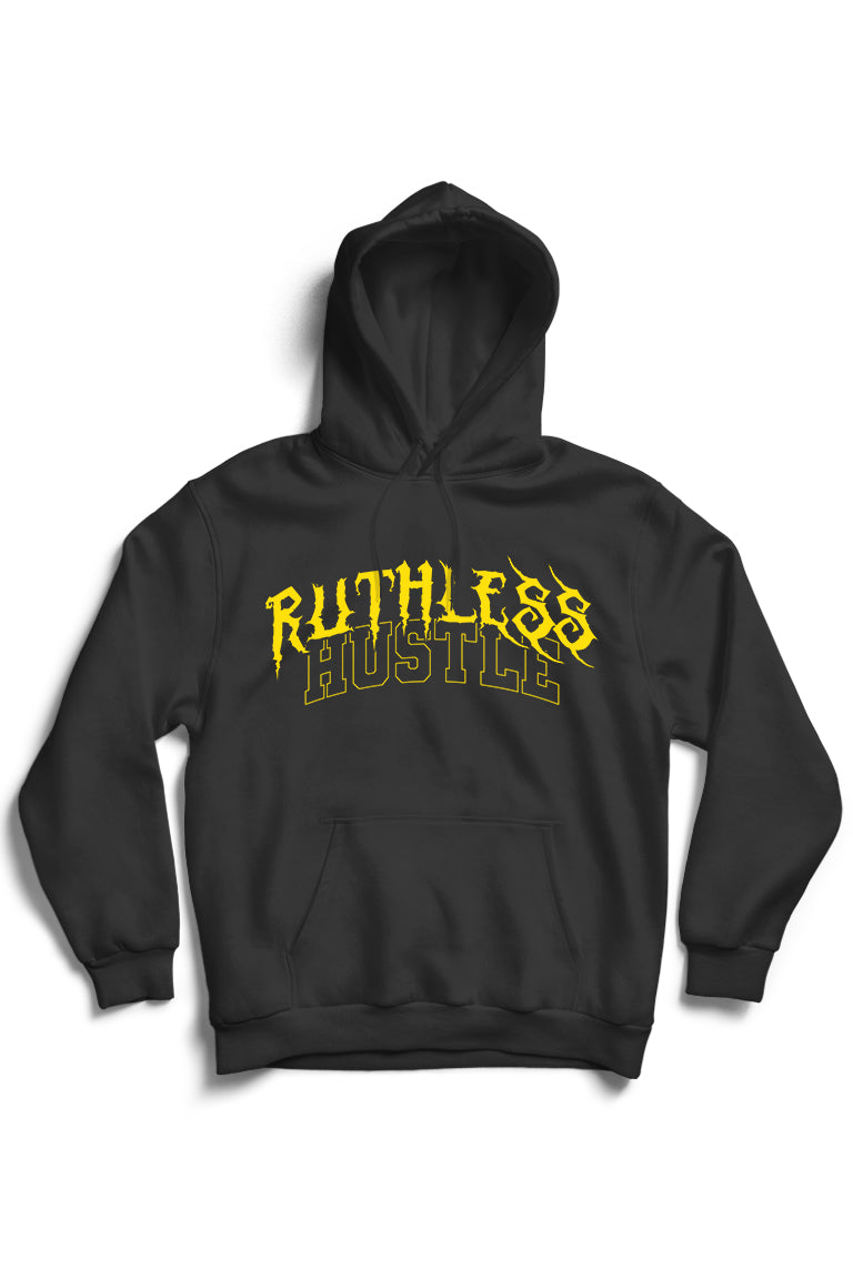 Ruthless Hustle Hoodie (Yellow Logo) - Zamage
