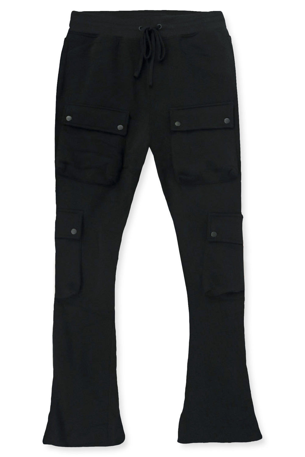 Stacked Cargo Fleece Pant (Black) - Zamage