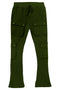 Stacked Cargo Fleece Pant (Olive)