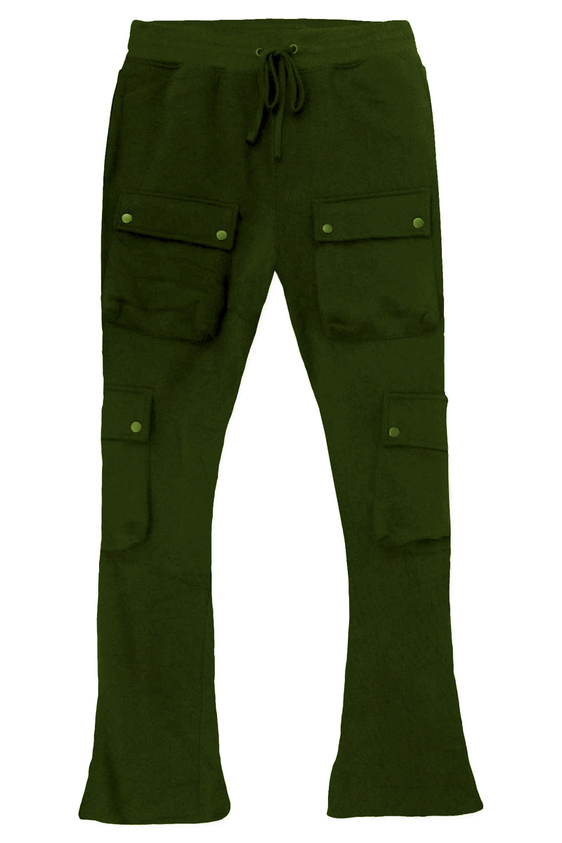 Stacked Cargo Fleece Pant (Olive)