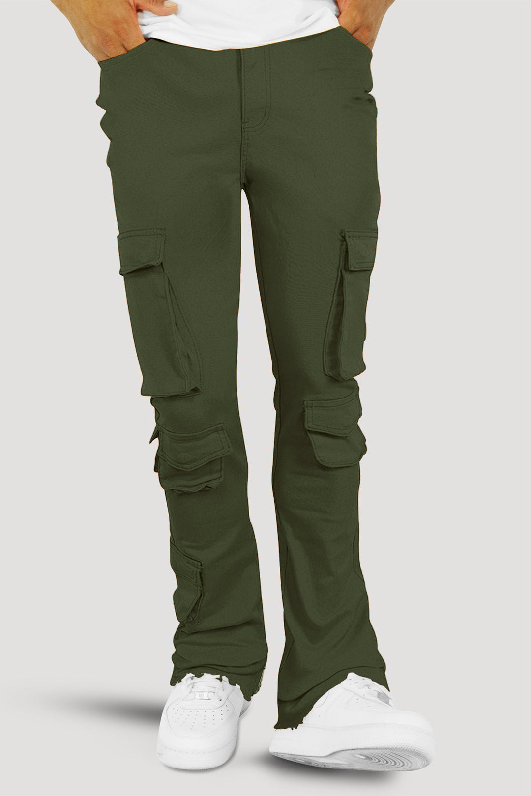 Vortex Cargo Stacked Denim (Olive)