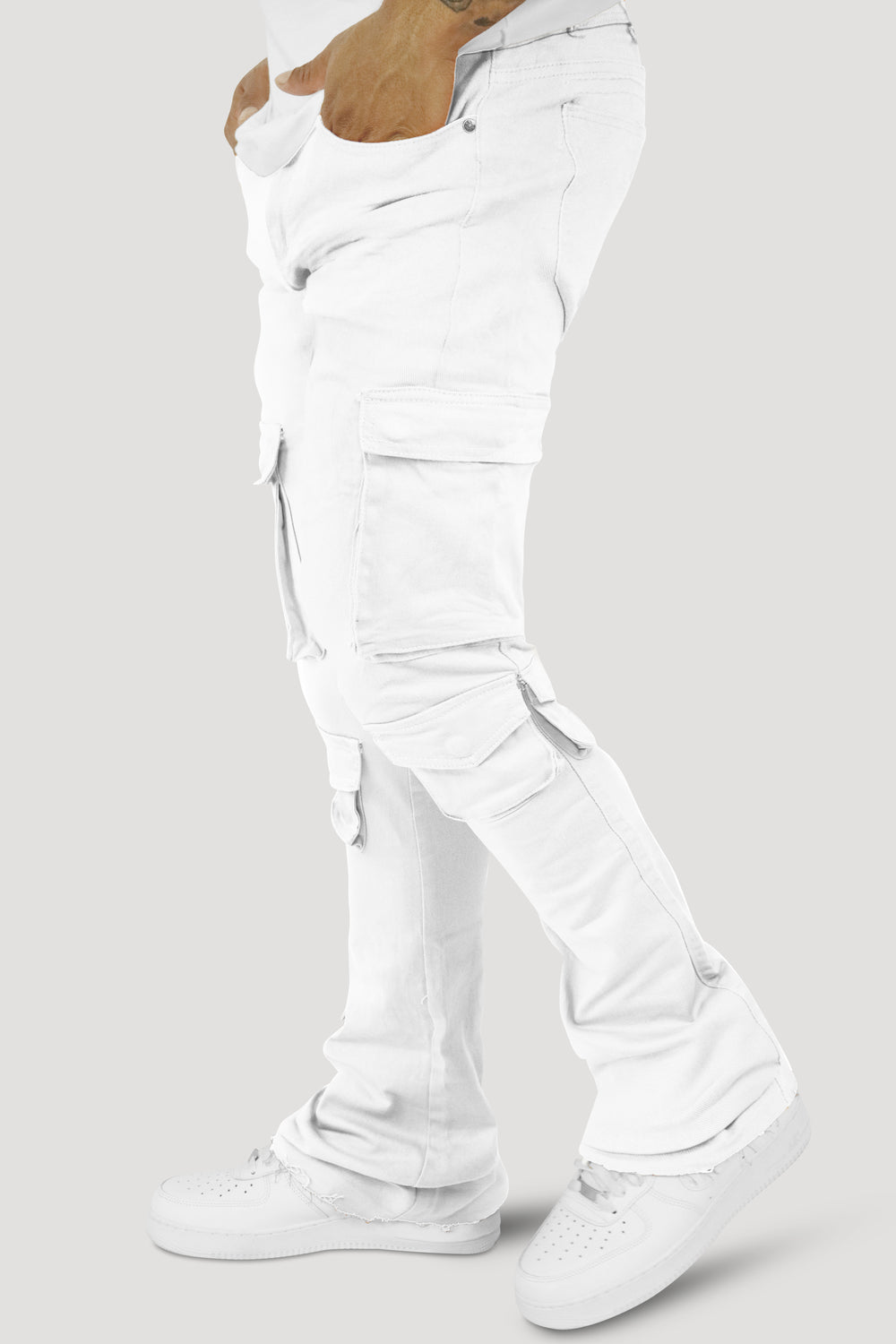 Vortex Cargo Stash Pocket Denim (White)