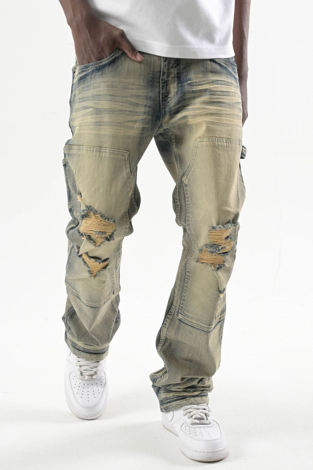 Carpenter Stacked Denim (Rustic Blue) (S4434) - Zamage