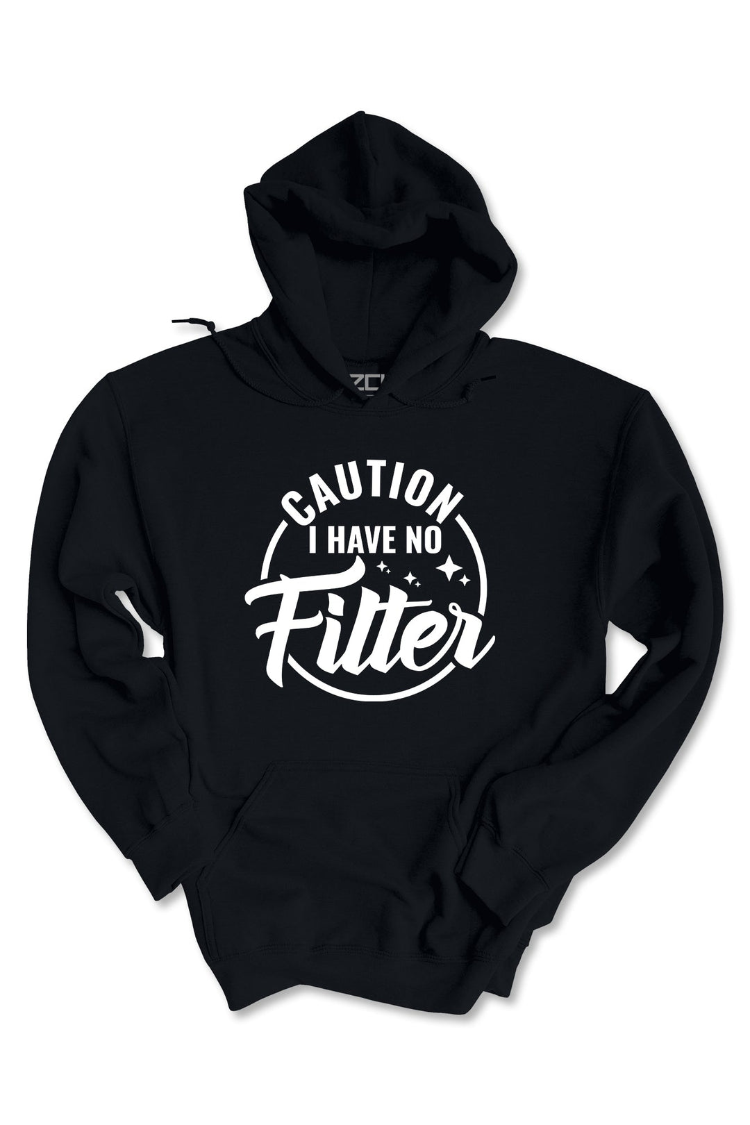 Caution I Have No Filter Hoodie (White Logo) - Zamage