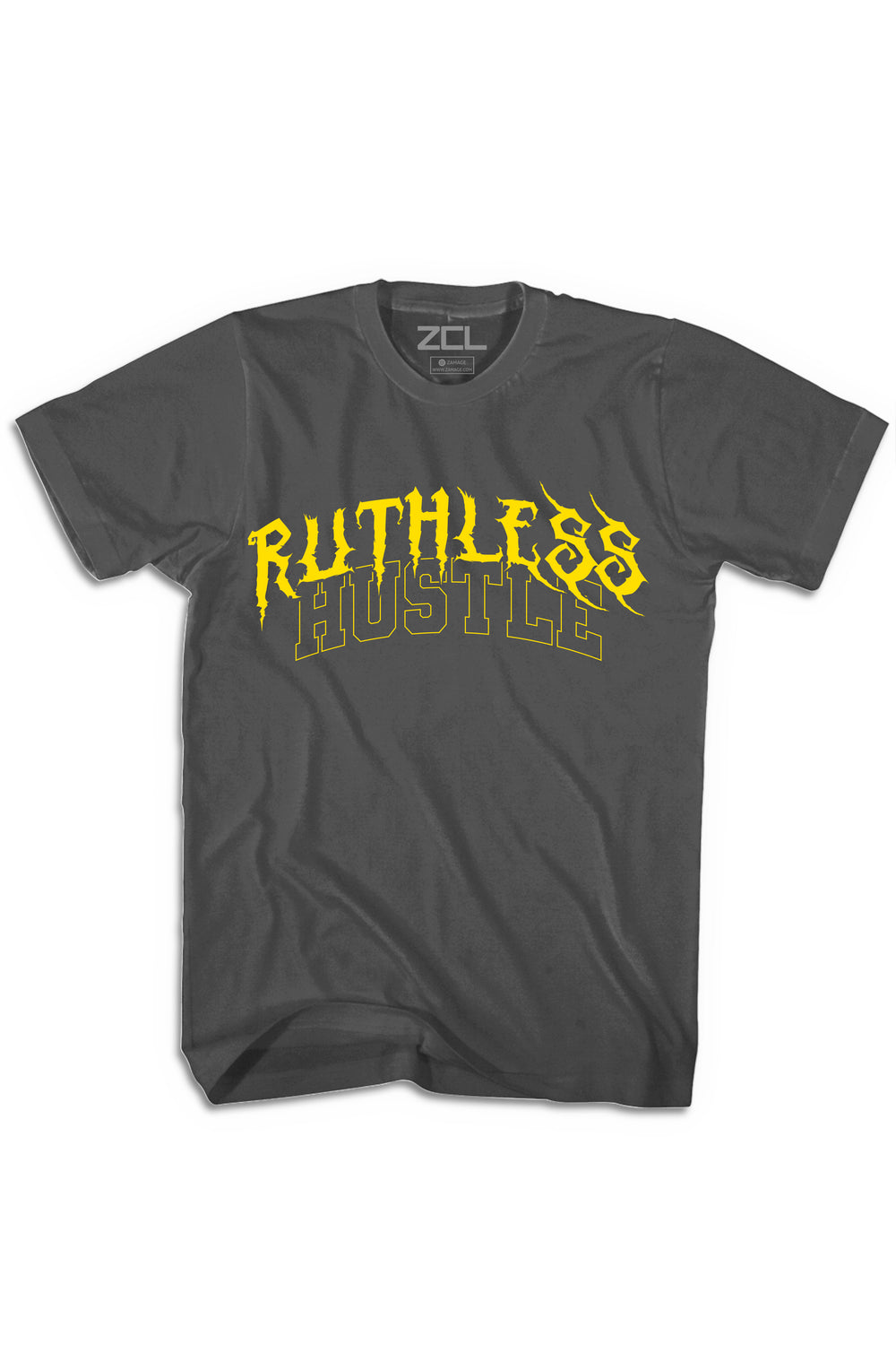 Ruthless Hustle Tee (Yellow Logo) - Zamage