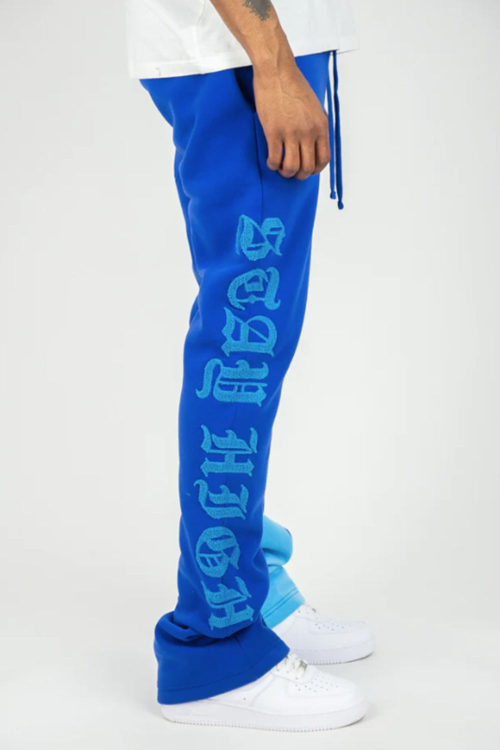 Stay High Paradise Fleece Stacked Pant (Royal Blue) (132-498) - Zamage