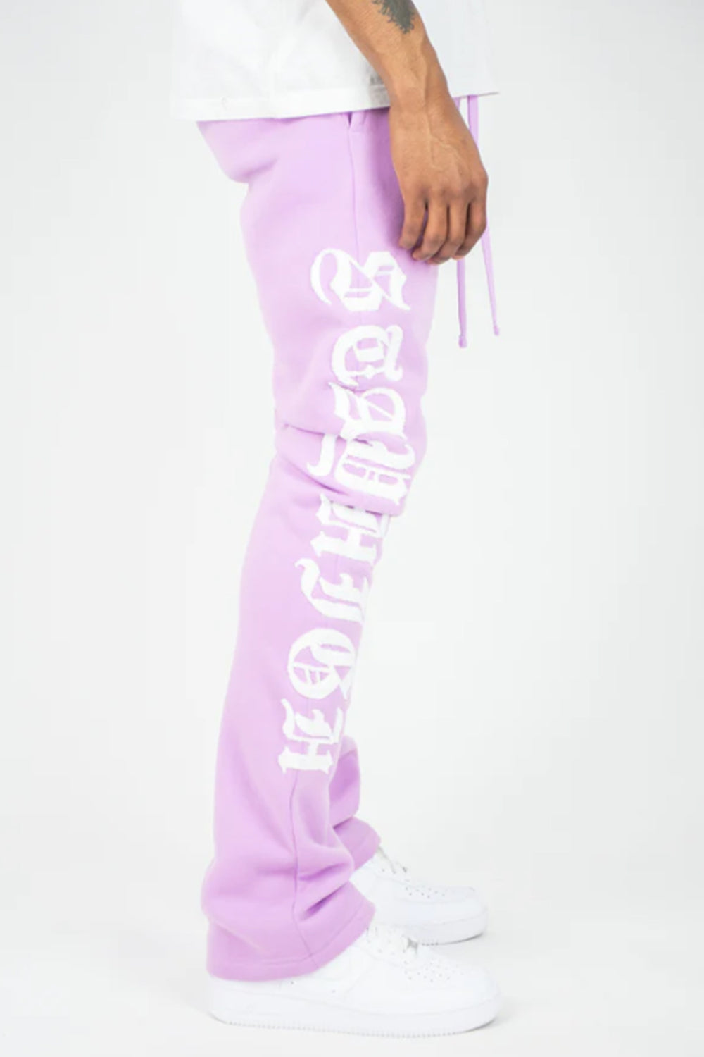 Stay High Paradise Fleece Stacked Pant (Lavender) (132-498) - Zamage