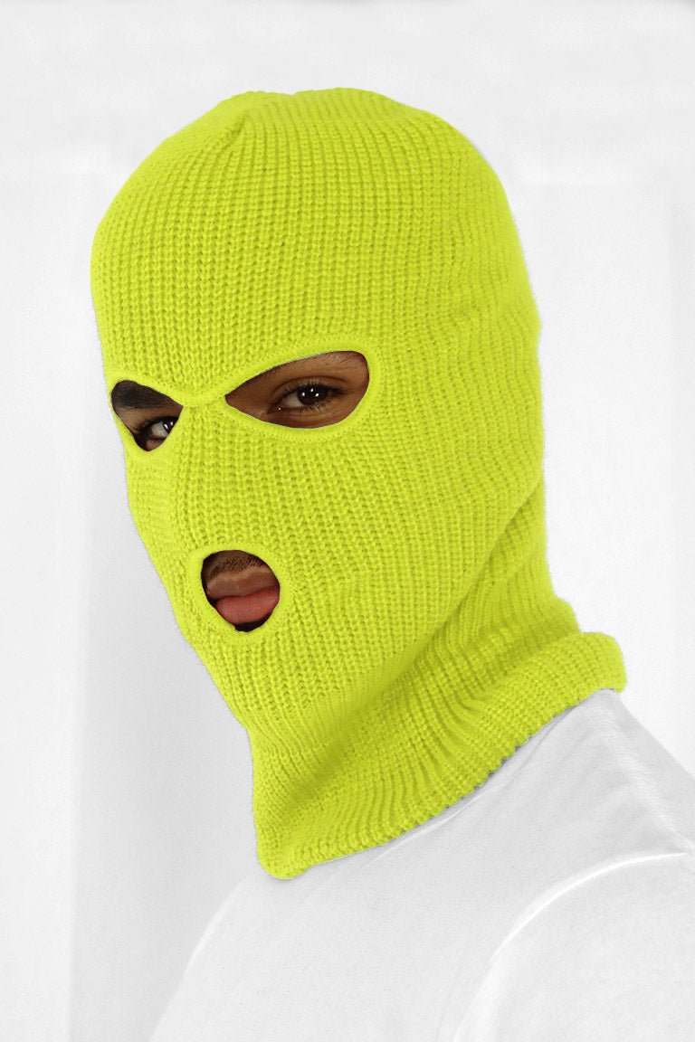 Classic Full Face Balaclava Mask (Neon Yellow) - Zamage