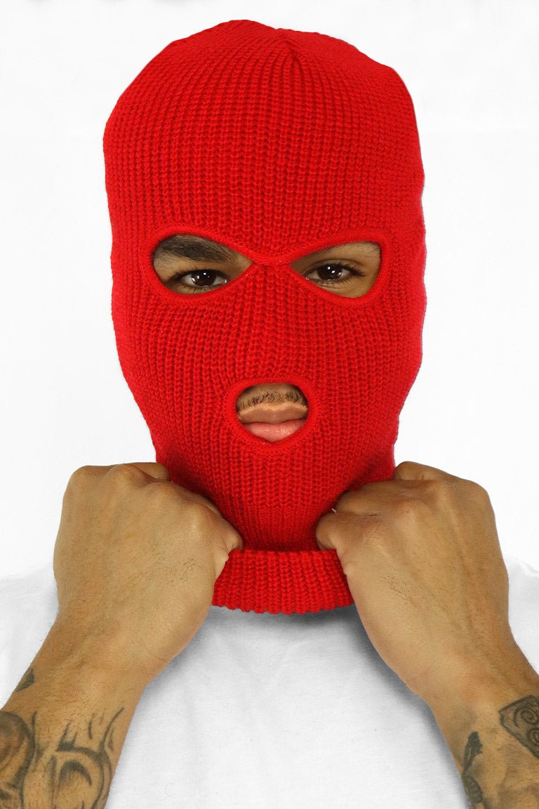Classic Full Face Balaclava Mask (Red) - Zamage