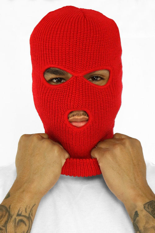 Classic Full Face Balaclava Mask (Red) - Zamage