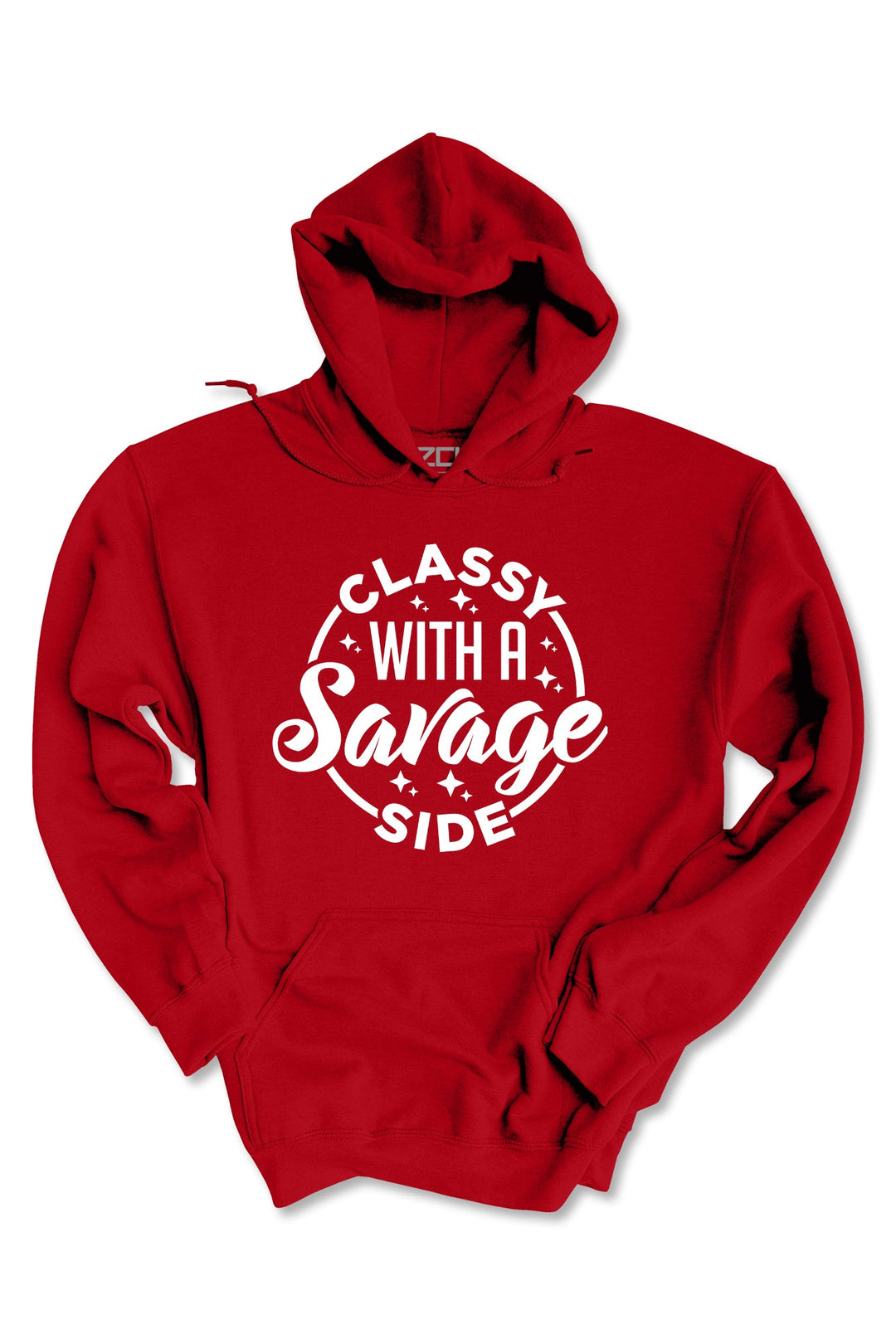 Classy With A Savage Side Hoodie (White Logo) - Zamage
