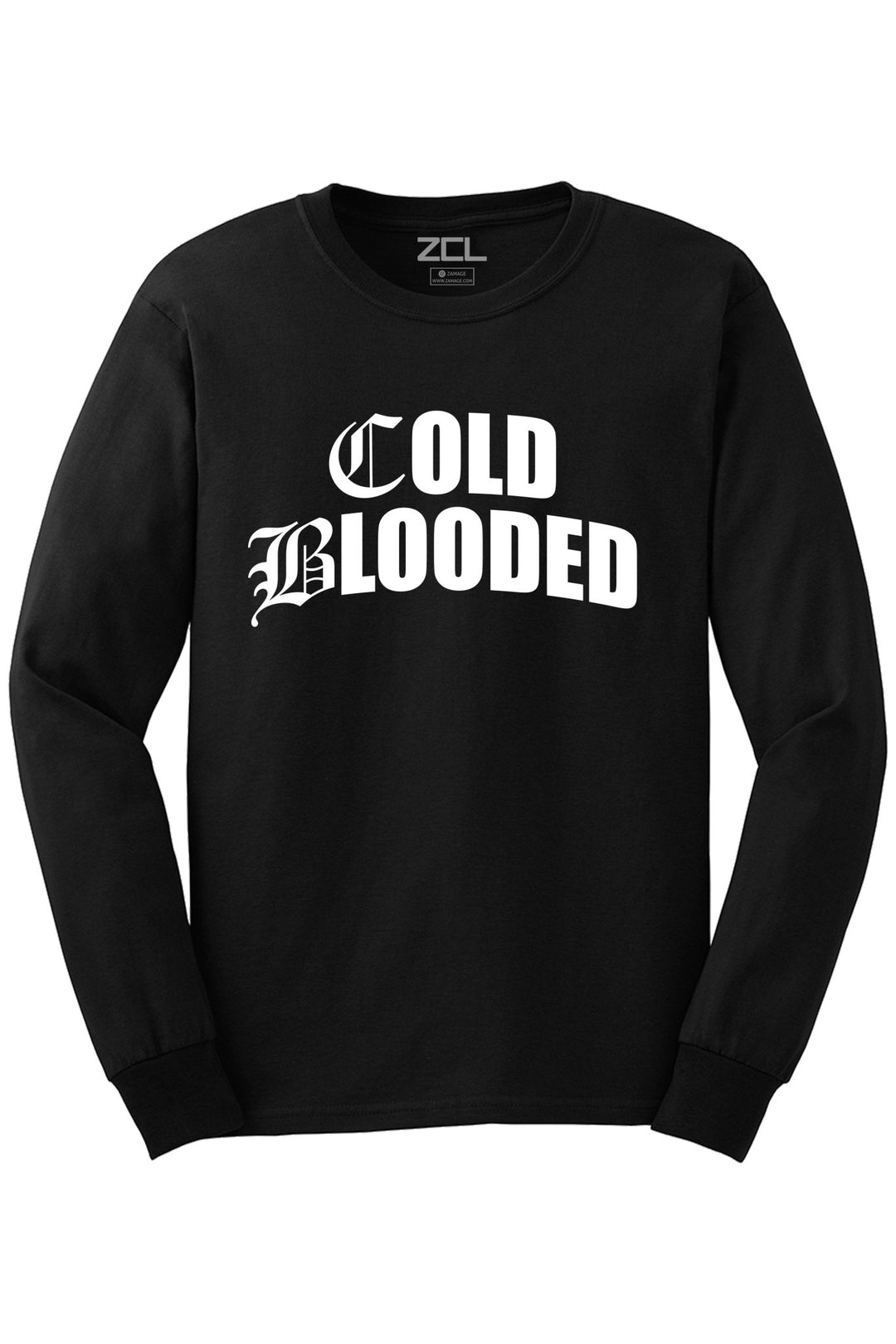 Cold Blooded Long Sleeve Tee (White Logo) - Zamage