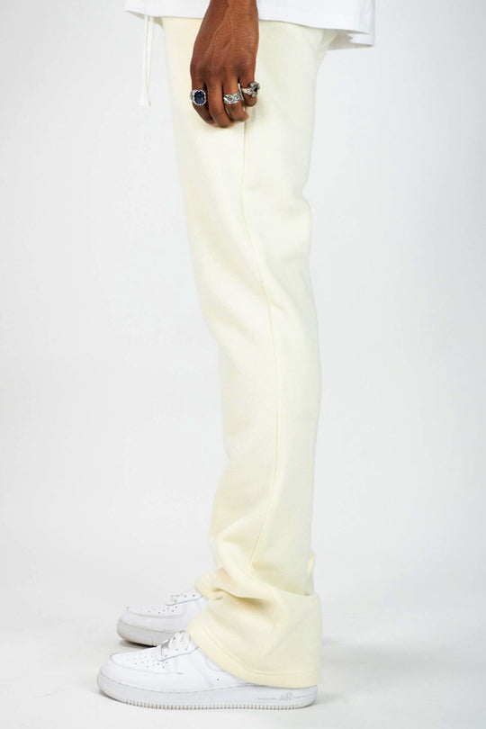 Fleece Stacked Fit Pant (Cream) (100-475) - Zamage