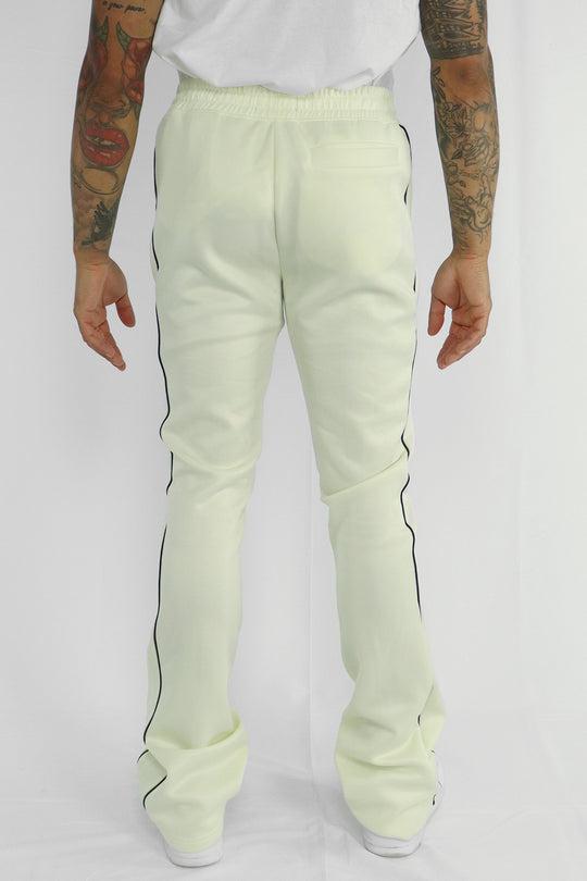 Stacked Track Pant (Cream) - Zamage