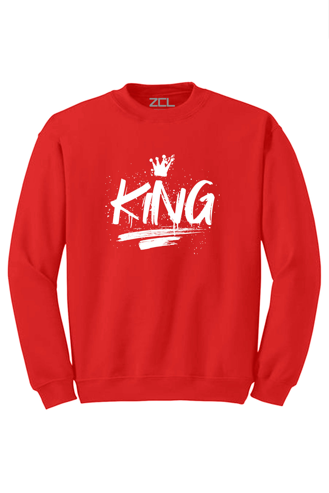 King Crewneck Sweatshirt (White Logo) - Zamage