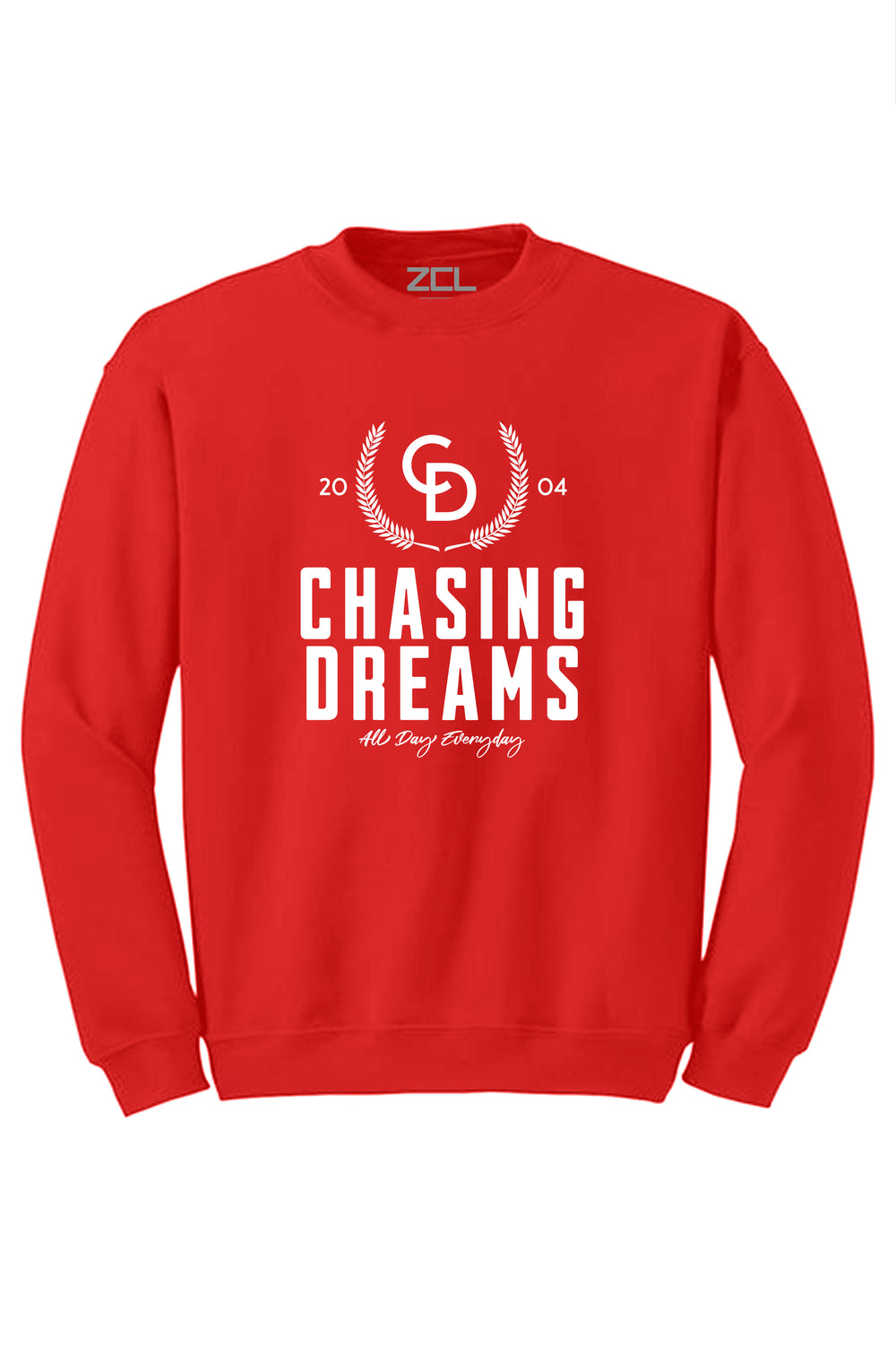 Chasing Dreams Crewneck Sweatshirt (White Logo) - Zamage